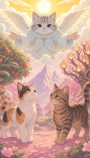 Cat Tarot The Lovers