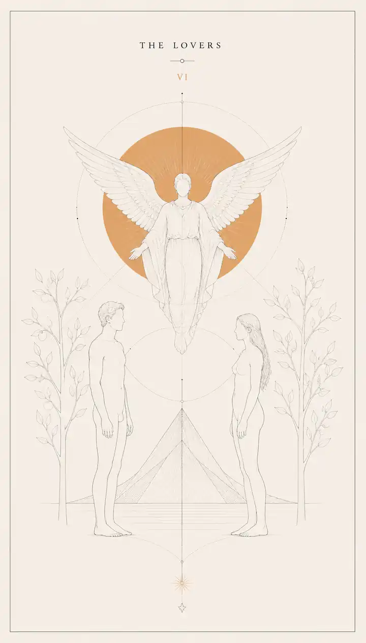 Minimalist Tarot The Lovers